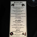 Greatest Hits Dinner Menu
