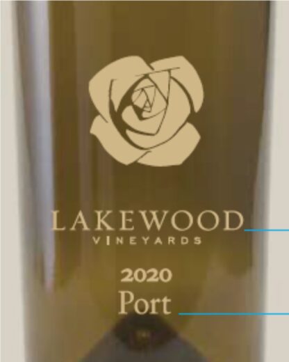 Port wine bottle front