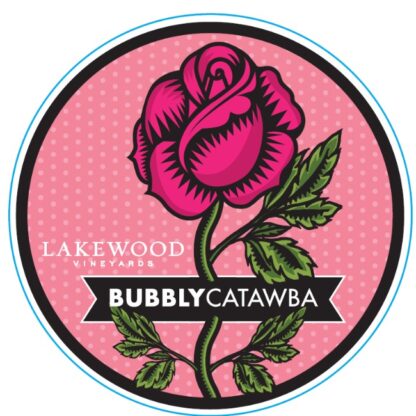 Bubbly Catawba wine label front